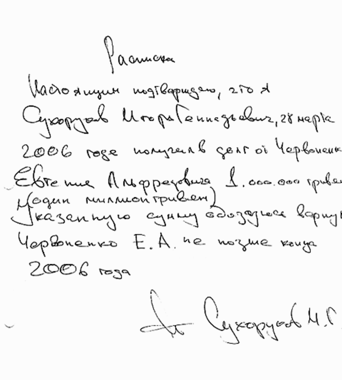 расписка о получении денежных средств на изготовление мебели образец